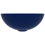 Vidaxl wastafel rond keramiek donkerblauw