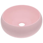 Vidaxl wastafel rond 40x15 cm keramiek matroze