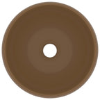Vidaxl wastafel rond 40x15 cm keramiek matcrème