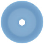 Vidaxl wastafel rond 40x15 cm keramiek mat lichtblauw
