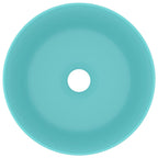 Vidaxl wastafel rond 40x15 cm keramiek mat lichtgroen
