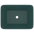 Vidaxl wastafel 41x30x12 cm keramiek mat donkergroen
