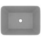 Vidaxl wastafel 41x30x12 cm keramiek mat lichtgrijs