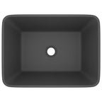Vidaxl wastafel 41x30x12 cm keramiek mat donkergrijs