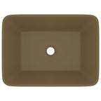 Vidaxl wastafel 41x30x12 cm keramiek matcrème