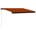 VidaXL Luifel handmatig uittrekbaar 400x300 cm oranje en bruin
