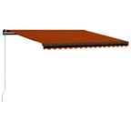 VidaXL Luifel handmatig uittrekbaar 450x300 cm oranje en bruin