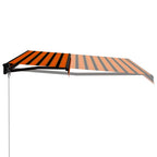 VidaXL Luifel handmatig uittrekbaar 450x300 cm oranje en bruin