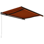 VidaXL Luifel handmatig uittrekbaar 450x300 cm oranje en bruin