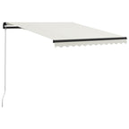 Vidaxl luifel handmatig uittrekbaar met led 300x250 cm crème