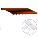 VidaXL Luifel automatisch uittrekbaar 400x300 cm oranje en bruin