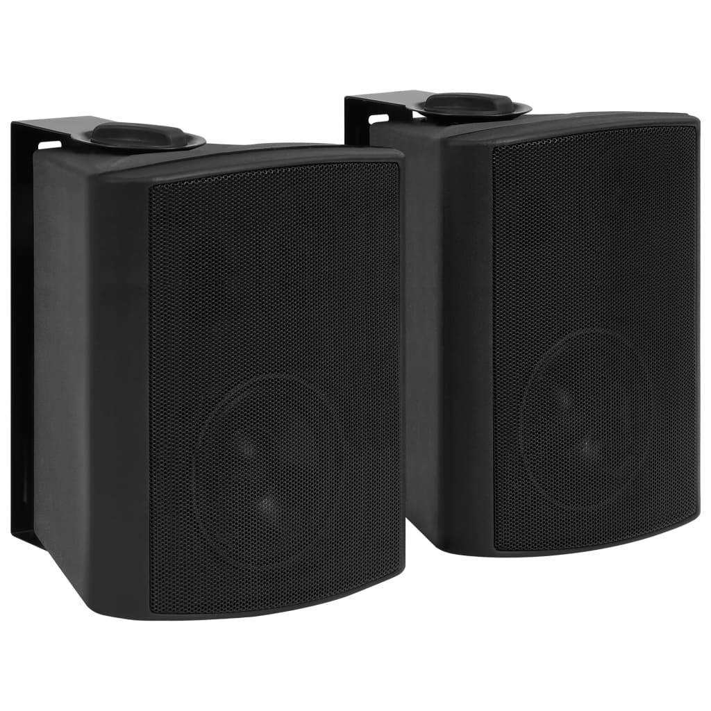 VidaXL Stereoluidsprekers wandgemonteerd 2 st 100 W zwart