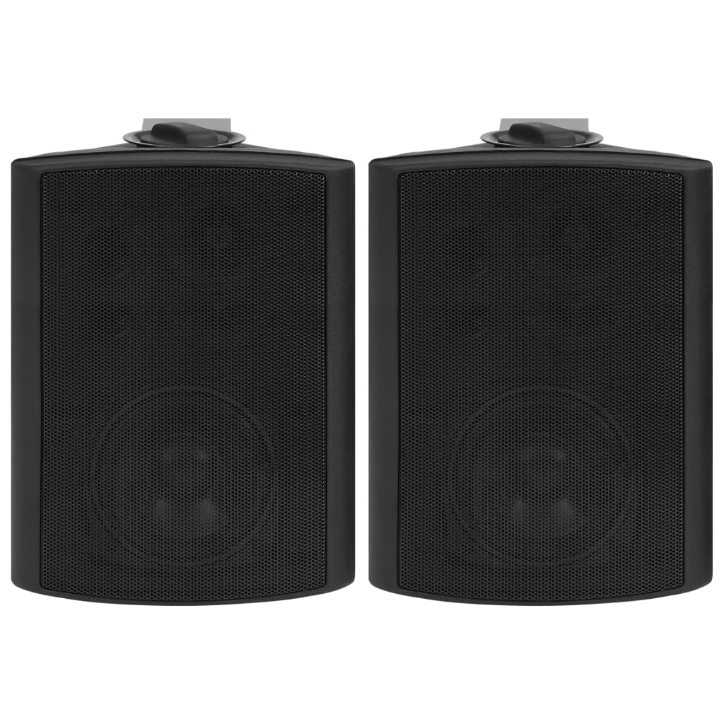VidaXL Stereoluidsprekers wandgemonteerd 2 st 100 W zwart