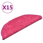 Vidaxl trapmatten 15 st 56x17x3 cm roze halfrond