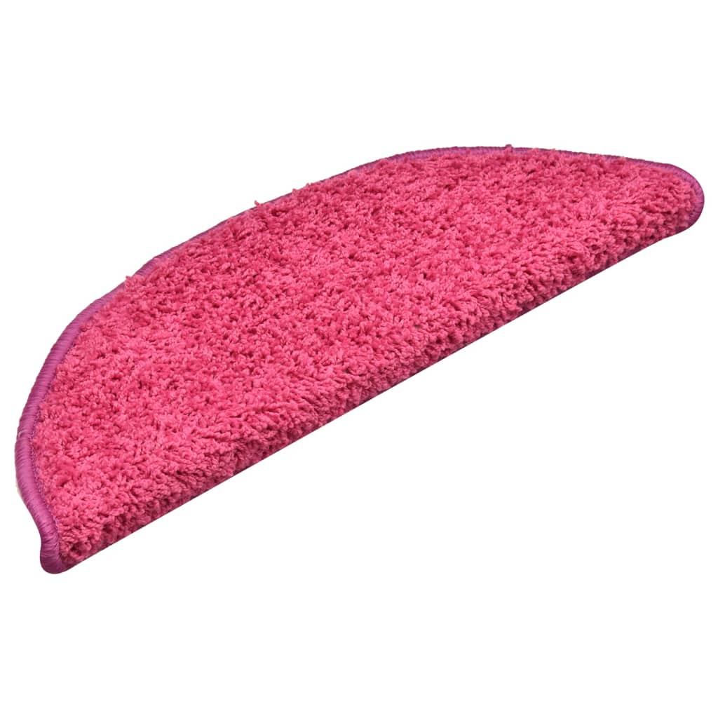 Vidaxl trapmatten 15 st 56x17x3 cm roze halfrond