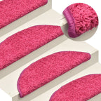 Vidaxl trapmatten 15 st 56x17x3 cm roze halfrond