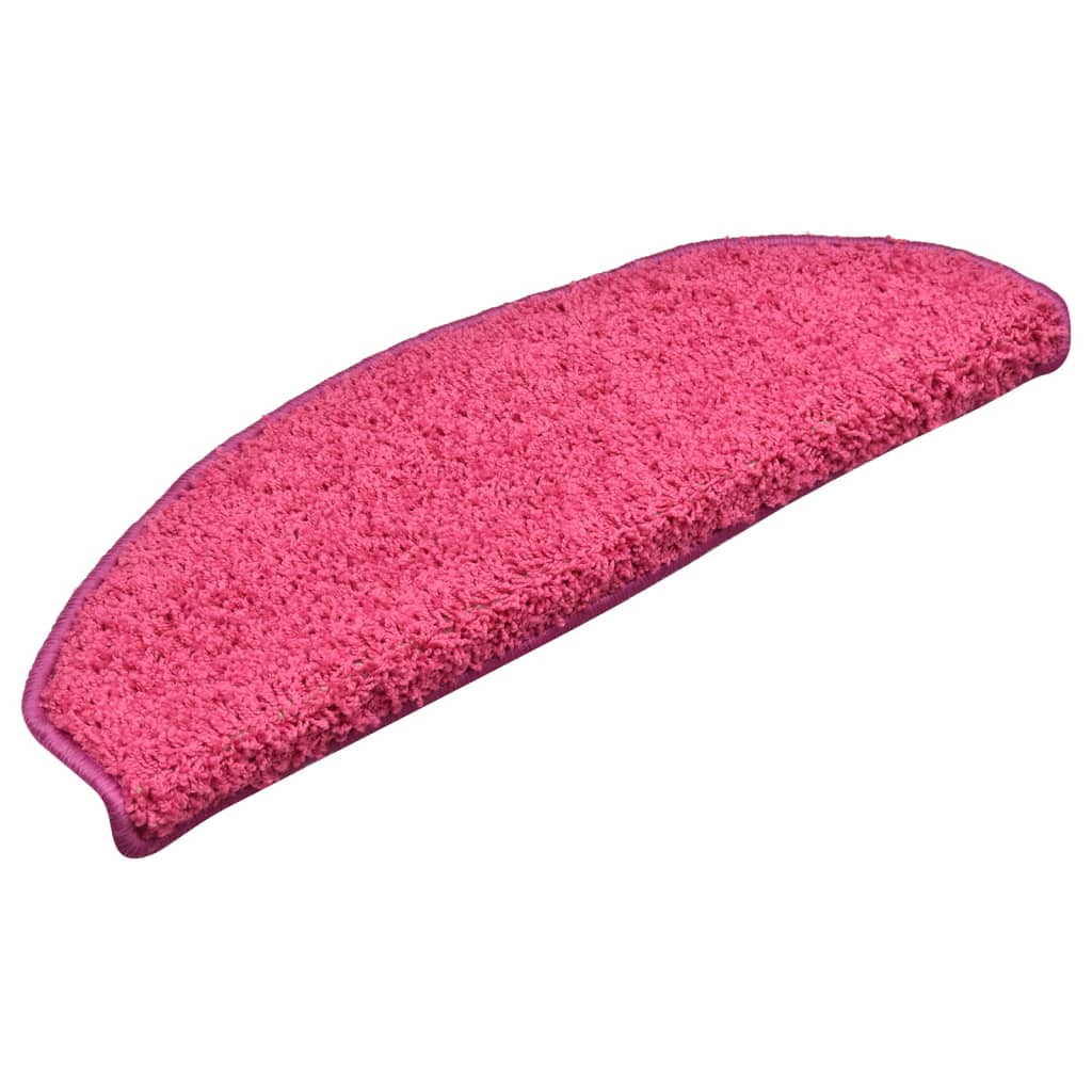 Vidaxl trapmatten 15 st 65x21x4 cm roze rechthoekige rand