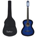 Vidaxl gitaar klassiek beginner met tas 4 4 39 blauw