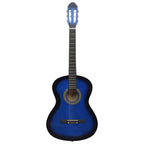 Vidaxl gitaar klassiek beginner met tas 4 4 39 blauw