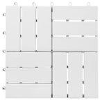 VidaXL Terrastegels 10 st 30x30 cm massief acaciahout wit