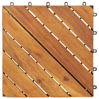 Vidaxl terrastegels 10 st 30x30 cm massief acaciahout