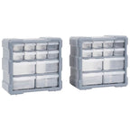 Vidaxl organisers met 12 lades 2 st 26,5x16x26 cm