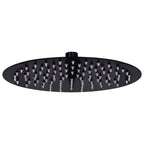 Vidaxl regendouchekop rond 25 cm roestvrij staal zwart