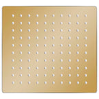 Vidaxl regendouchekop vierkant 20x20 cm roestvrij staal goudkleurig