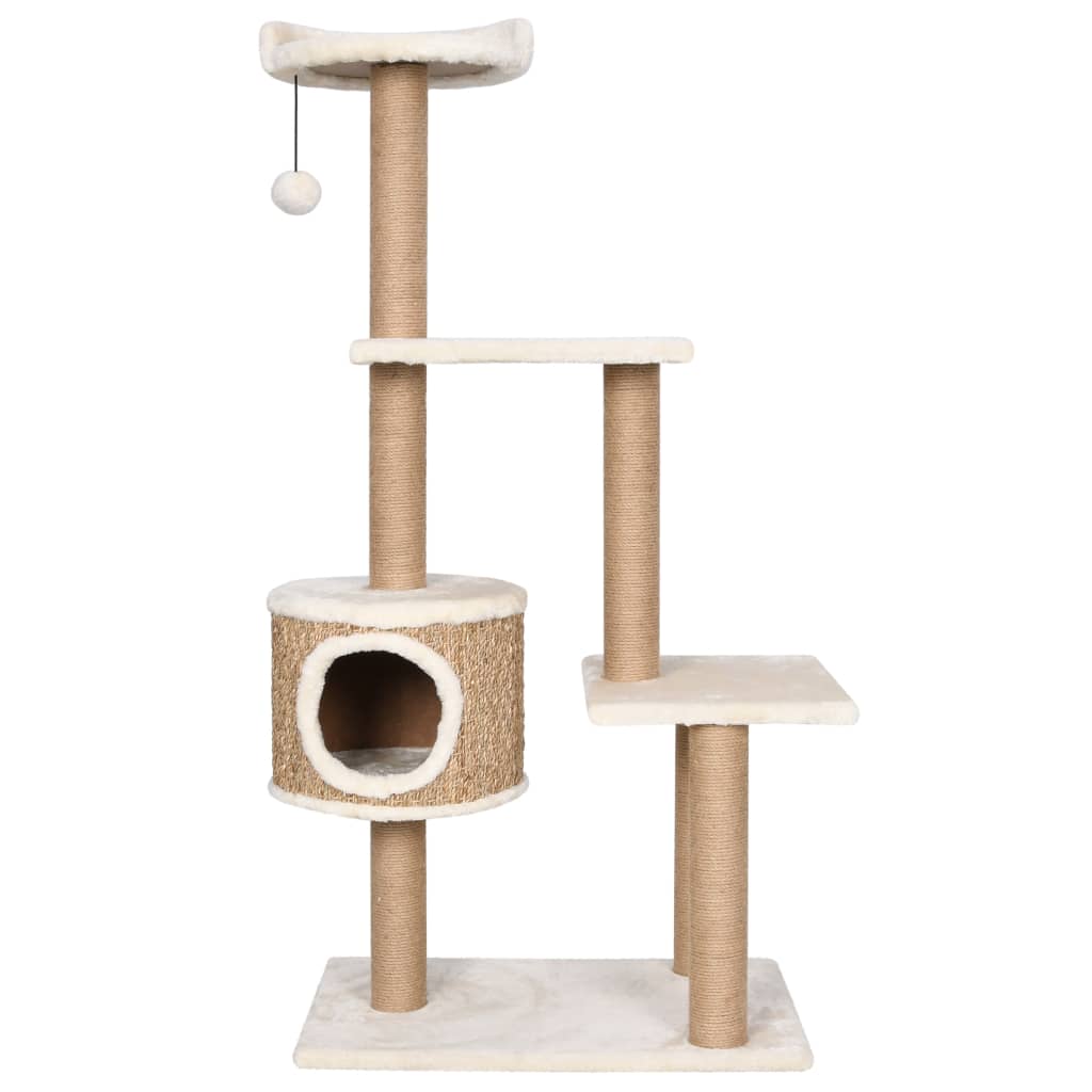 Vidaxl kattenmeubel met krabpalen 123 cm zeegras