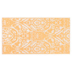 Vidaxl buitenkleed arakil 120x180 cm pp oranje en wit