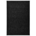 Vidaxl deurmat wasbaar 60x90 cm zwart