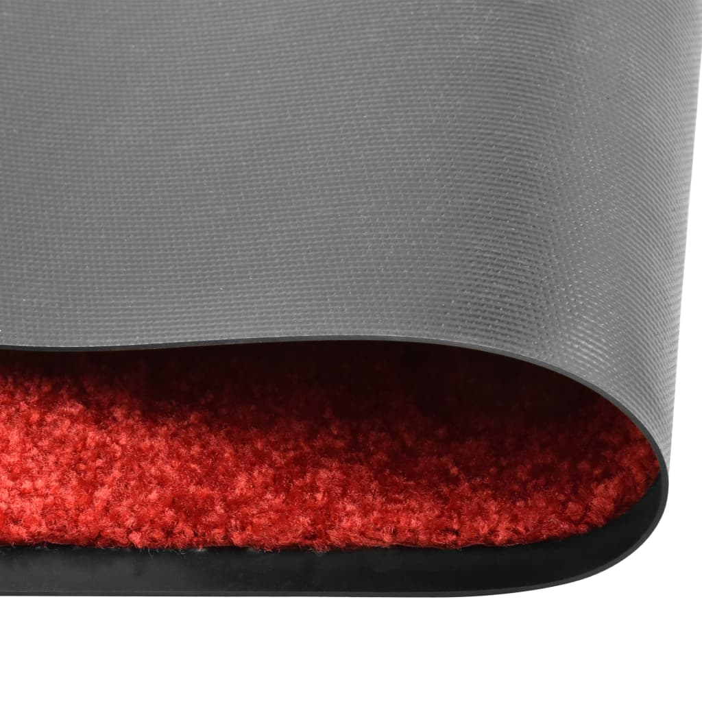 Vidaxl deurmat wasbaar 90x150 cm rood