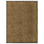Vidaxl deurmat wasbaar 90x120 cm bruin
