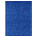 Vidaxl deurmat wasbaar 90x120 cm blauw