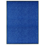Vidaxl deurmat wasbaar 90x120 cm blauw
