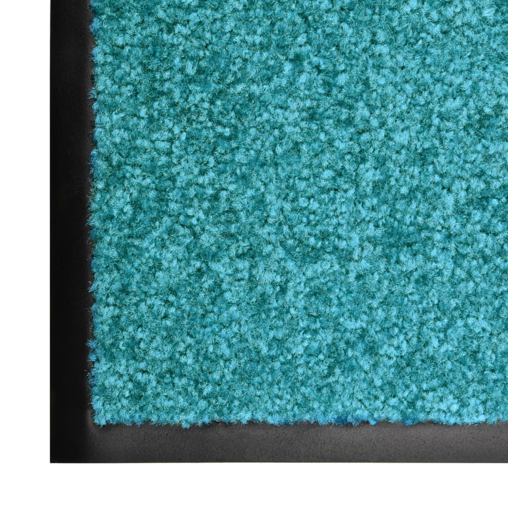 Vidaxl deurmat wasbaar 60x180 cm cyaan