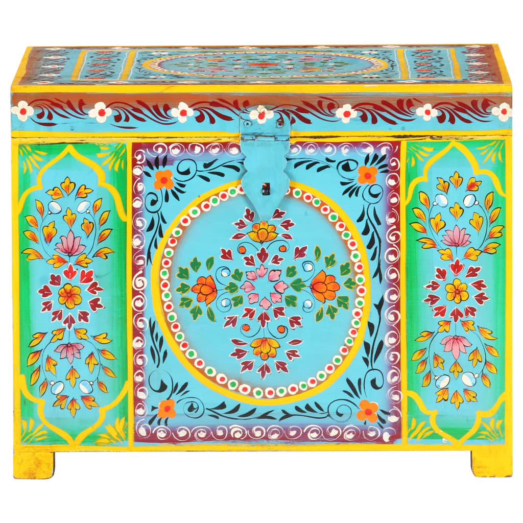 Vidaxl opbergbox handgeschilderd 50x40x40 cm massief mangohout