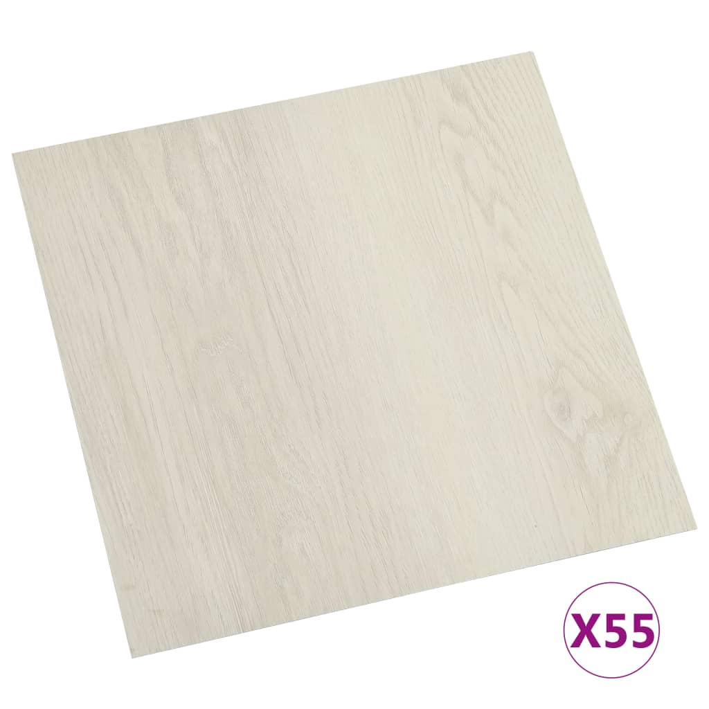 Vidaxl vloerplanken zelfklevend 55 st 5,11 m² pvc beige
