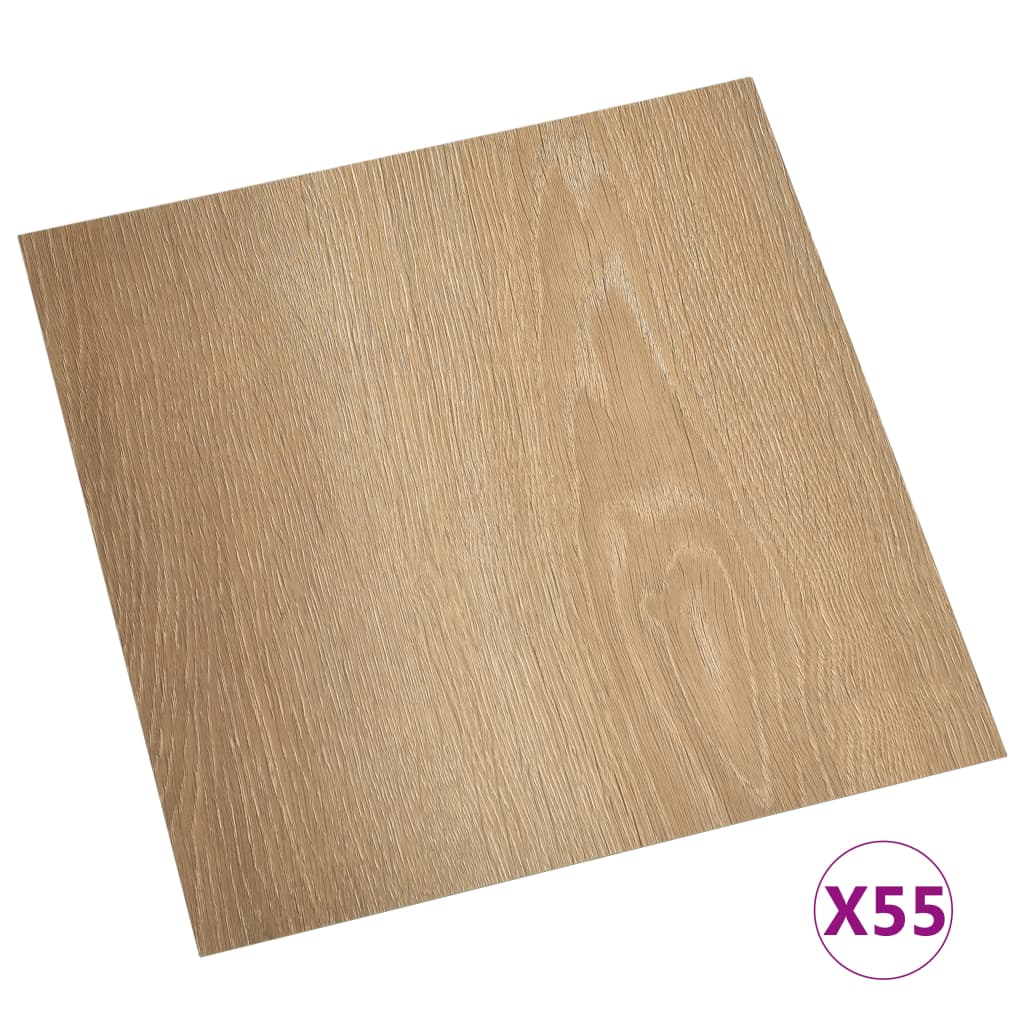 Vidaxl vloerplanken zelfklevend 55 st 5,11 m² pvc bruin