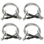 Vidaxl touwen met karabijnhaak 4 st rubber