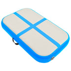 Vidaxl gymnastiekmat met pomp opblaasbaar 60x100x15 cm pvc blauw