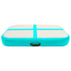 Vidaxl gymnastiekmat met pomp opblaasbaar 60x100x15 cm pvc groen
