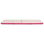 Vidaxl gymnastiekmat met pomp opblaasbaar 600x100x20 cm pvc roze