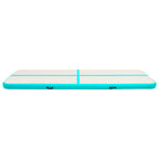 Vidaxl gymnastiekmat met pomp opblaasbaar 800x100x20 cm pvc groen