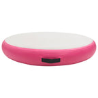 Vidaxl gymnastiekmat met pomp opblaasbaar 100x100x15 cm pvc roze