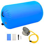 Vidaxl gymnastiekrol met pomp opblaasbaar 100x60 cm pvc blauw
