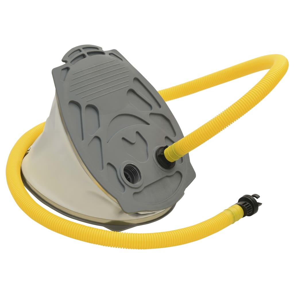 Vidaxl voetpomp 26x18 cm pp en pe grijs en geel