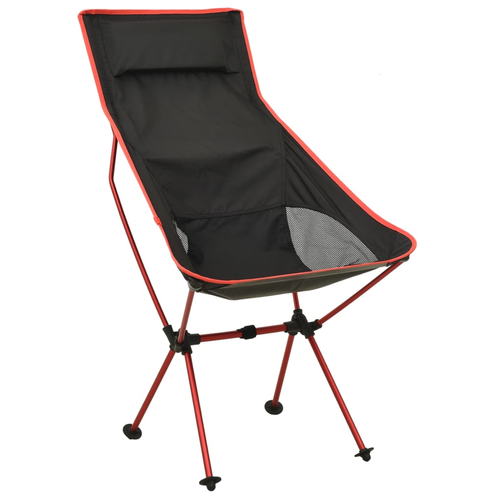 VidaXL Campingstoel inklapbaar PVC en aluminium zwart