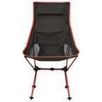 VidaXL Campingstoel inklapbaar PVC en aluminium zwart