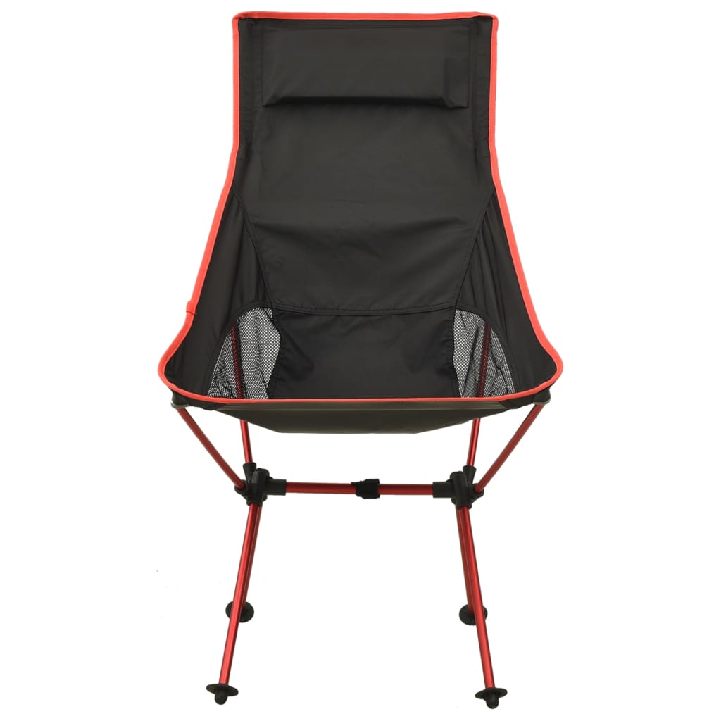 VidaXL Campingstoel inklapbaar PVC en aluminium zwart
